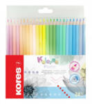 Kores Creioane colorate pastel triunghiulare KORES KO93321, 24 culori (KO93321)