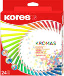 Kores Creioane colorate triunghiulare eco KORES KO93392, 24 culori (KO93392)