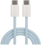Maxlife MXUC-06 Kábel - Type-C (USB-C) / Type-C (USB-C) kék szövet kábel 1m, 20W