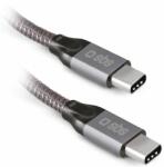 SBS - Thunderbolt 3 Kábel (USB-C) PowerDelivery Kábel kijelzővel 240W (1m), šedá