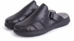 Vlnka Papuci din piele pentru bărbați "Emil" - neagră mărimi încălțăminte adulți 42 (15-001207-42)