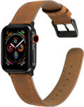 Utángyártott Apple Watch szíj 38/ 40/ 41 mm bőr - világos barna (OS-0436)