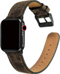 Utángyártott Apple Watch szíj 42/ 44/ 45/ 49 mm töredezett bőr - barna (OS-0439)