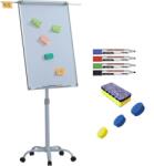 Viamond Flipchart mobil, Premium, 70x100 cm, brate laterale, inaltime ajustabila + accesorii: markere, burete, magneti (7 ani Garantie) (981152981)