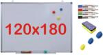  Pachet Tabla alba magnetica, 120x180 cm Premium + accesorii: markere, burete, magneti (7 ani Garantie) (981152841)