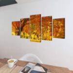 vidaXL Set tablouri din pânză cu imprimeu arțar, 100 x 50 cm (241576)