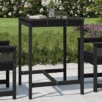 vidaXL Măsuță de grădină, negru, 82, 5x82, 5x110 cm, lemn masiv de pin (824085)
