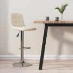vidaXL Scaun de bar, crem, material textil (333937)