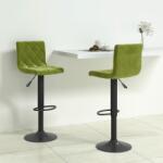vidaXL Scaune de bar, 2 buc. , verde deschis, catifea (333733)
