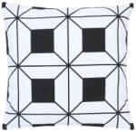 vidaXL Perne, 2 buc. , model imprimat, negru și alb, 40 x 40 cm, bumbac (287294)