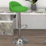 vidaXL Scaun de bar, verde, piele ecologică (333554)