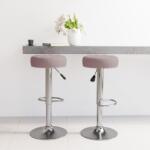 vidaXL Scaune de bar, 2 buc. , gri taupe, material textil (332980)