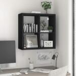 vidaXL Raft cubic de perete, negru, 69, 5x29, 5x69, 5 cm, MDF (323941) Raft