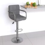 vidaXL Scaun de bar, gri, piele ecologică (334588)