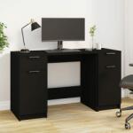 vidaXL Birou cu dulap lateral, Negru, lemn prelucrat (3115909)