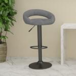 vidaXL Scaun de bar, gri deschis, catifea (333258)