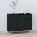 vidaXL Servantă, negru, 90x30x72 cm, lemn prelucrat (326814) Comoda