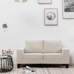 vidaXL Canapea cu 2 locuri, crem, material textil (287112) Canapea