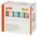 Goki Creta colorata pentru desenat pe asfalt, set 15 bucati (GOKI58688)