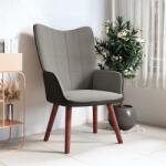 vidaXL Scaun de relaxare, gri deschis, catifea și PVC (327787)