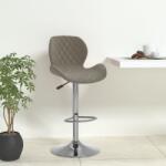 vidaXL Scaun de bar, gri deschis, catifea (334900)