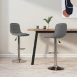 vidaXL Scaune de bar, 2 buc. , gri deschis, material textil (333945)