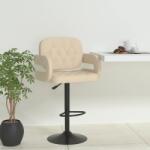 vidaXL Scaun de bar, crem, material textil (335609)