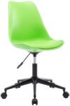 vidaXL Scaune de bucătărie pivotante, 2 buc. verde, piele artificială (246781)