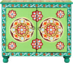 vidaXL Servantă vopsită manual, multicolor, 70x35x60 cm, lemn mango (321664) Comoda