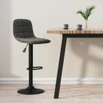 vidaXL Scaun de bar, gri închis, catifea (333981)