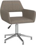 vidaXL Scaune de bucătărie pivotante, 2 buc. , gri taupe, textil (330352)