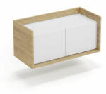 Halmar MOBIUS alacsony szekrény 2D szín: hikora tölgy/fehér - mindigbutor