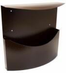 Damech Cos/cutie publicitara, pentru ziare, cu acoperis, maro, format C4, 34x11.5x33 cm, Damech GartenVIP DiyLine (KR3DM)