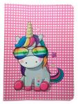  Univerzális tablet könyvtok, mintás, 9"-10", Rainbow unicorn