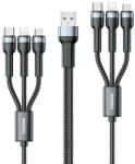 REMAX Jany Series multi-functional 6in1 USB cable - micro USB + USB Type C + Lightning / micro USB + USB Type C + Lightning 2m black (RC-124)