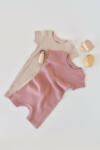 BabyJem Set de 2 salopetele cu maneca scurta din bumbac organic si modal - roz/ blush (marime: 12-18 luni) - bekid - 110,00 RON