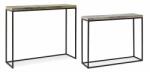 Bizzotto Set 2 console fier aluminiu Amira 89x26x75 cm, 99x29x85 cm (0746696)