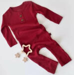 BabyJem Salopeta cu maneca lunga si panataloni lungi din bumbac organic si modal - rosu (marime: 3-6 luni) - bekid - 80,00 RON