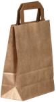  Szalagfüles papírtáska 18x22+8 cm natúr barna