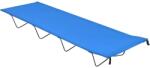 vidaXL Къмпинг легло, 180х60х19 см, плат оксфорд и стомана, синьо (312478)