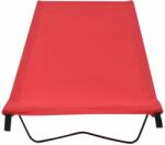 vidaXL Pat de camping, roșu, 180x60x19 cm, țesătură oxford și oțel (312480)