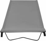 vidaXL Pat de camping, gri, 180x60x19 cm, țesătură oxford și oțel (312481)