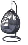 ROJAPLAST BOGOTA Polyrattan Függőágy - Fekete