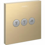 Hansgrohe ShowerSelect elzáró- és váltószelep falsík alatti szereléshez 3 fogyasztóhoz, szálcsiszolt bronz 15764140 (15764140) - szaniteresklimacenter