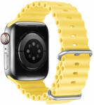 DuxDucis Curea silicon DuxDucis Ocean Wave compatibila cu Apple Watch 4/5/6/7/8/SE 38/40/41mm Yellow (6934913033869)