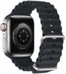 DuxDucis Curea silicon DuxDucis Ocean Wave compatibila cu Apple Watch 4/5/6/7/8/SE 38/40/41mm Grey (6934913033845)