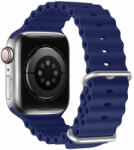 DuxDucis Curea silicon DuxDucis Ocean Wave compatibila cu Apple Watch 4/5/6/7/8/SE 38/40/41mm Navy Blue (6934913033883)