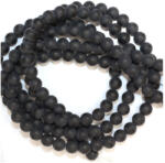  Onix Negru Mat Rotund 6-6, 5 mm Margele Pietre Semipretioase pentru Bijuterii