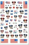 Körömmatrica - D176 Mickey USA