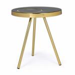 Bizzotto Masuta otel auriu negru Kesar 40x40.5 cm (0746775) Masa de cafea